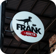 Сеть Frank by Баста — деталь вывески